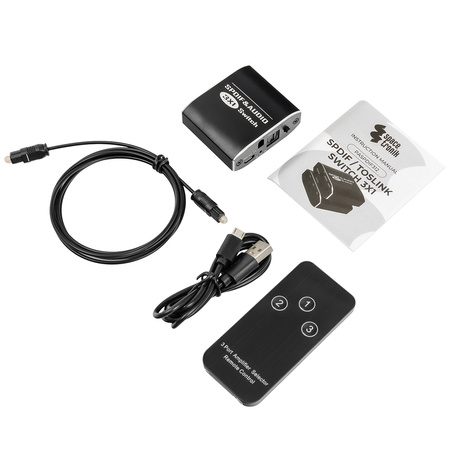 Optyczny rozdzielacz audio SPDIF Toslink 1x3