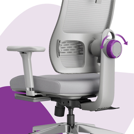 Fotel z podnóżkiem Spacetronik LUMBO 22 Szary