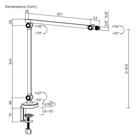 Spacetronik SPA-103 studio microphone holder