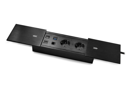 Spacetronik SPS-S26B V2 slider tabletop socket