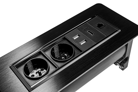 Spacetronik SPS-O26B countertop swivel socket