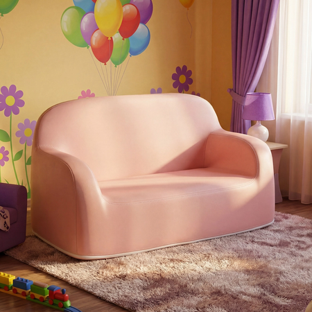 Zestaw mebli dziecięcych Spacetronik – stolik SPEX201 i sofa SPC-XD-24 różowy