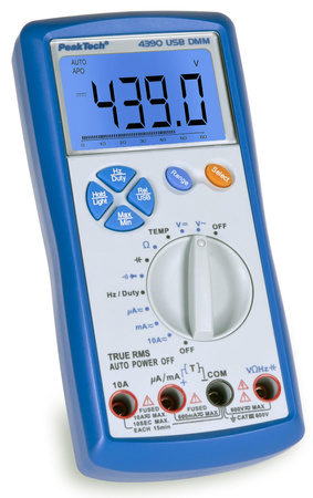 PeakTech 4390 digital multimeter with bargraph and USB