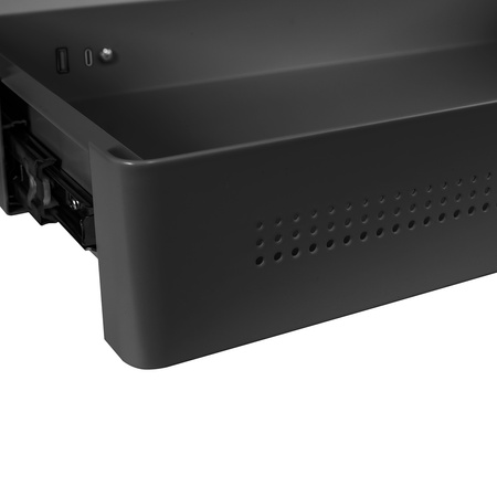 Szuflada podbiurkowa z portami USB Czarna