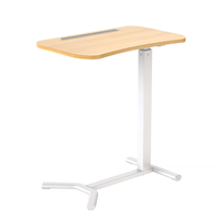 Buddy manual height adjustable table white, wood