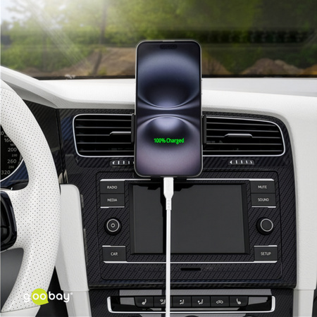 Kabel USB-C 2.0 Goobay silikonowy niebieski 1.5m