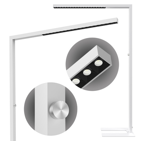 Lampa podłogowa biurowa LED GLOW D22 80W Biała
