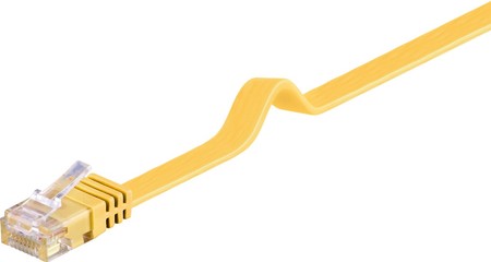 LAN Patchcord CAT 6 U/UTP FLAT yellow 05m cable