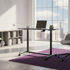 Buddy 04 adjustable table on wheels black