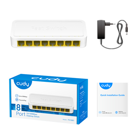 LAN SWITCH 8-Port FS108D 10/100 Mbps Schnell