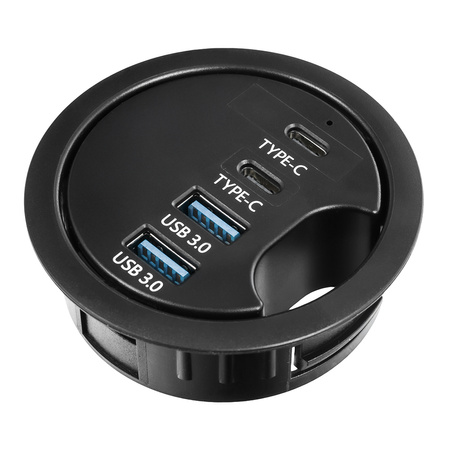 Spacetronik SPS-R1D3B V2 round tabletop socket