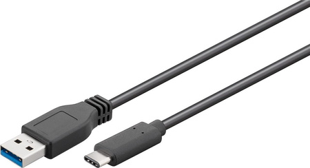 Kabel USB-C - USB-A 3.0 černý 05m Goobay