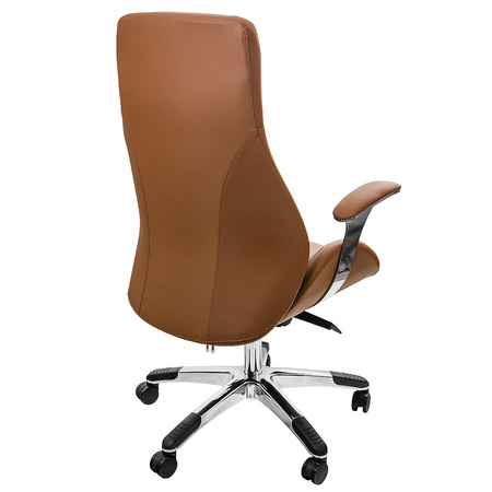 Swivel office armchair with armrest ALMA brown