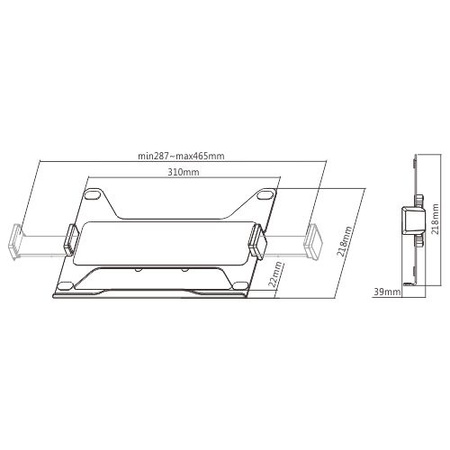 VESA hole adjustable laptop holder SPB-002B