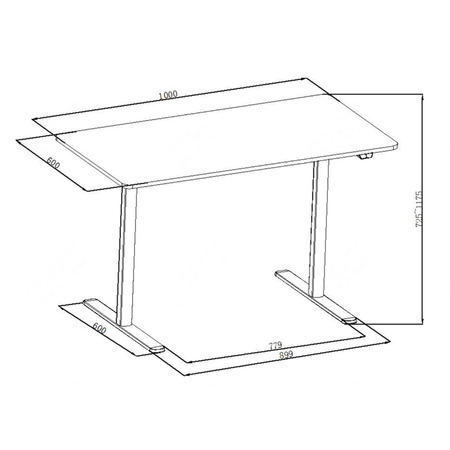 Spacetronik Moris 121WO 100x60 elektrický stůl