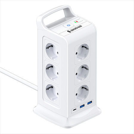 Listwa zasilająca tower 12xAC 2xUSB 1xUSB-C W