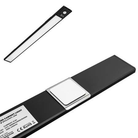 Bezprzewodowa lampa LED Czujnik ruchu 40cm Czarna