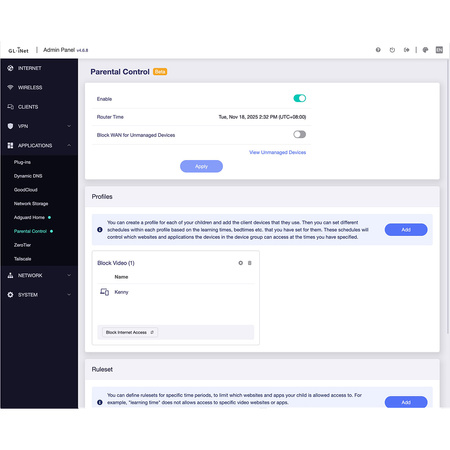 Router Wi-Fi 7 2.4/5 GHz VPN USB 3.0 GL.iNet Flint 3e