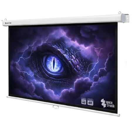 Zestaw ekran reczny uchwyt sufitowy transmiter HDMI pilot