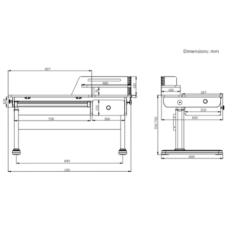 Biurko regulowane Spacetronik XD SPE-X104WL 120x60