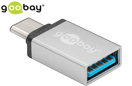 Adapter USB-C na USB 3.0 Goobay srebrny