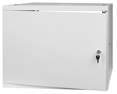 Szafa RACK 19'' 9U 600x450mm SZARA Drzwi stalowe