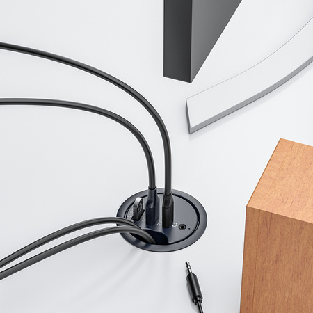 Spacetronik SPS-R1D3B V2 round tabletop socket