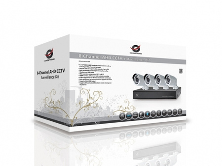 CCTV KIT AHD 8CH DVR 4x 1080P kamery