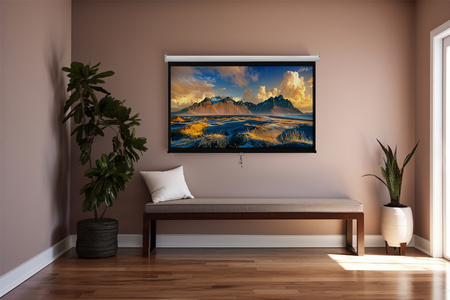 Hand rolled projection screen 100" inches 16:9