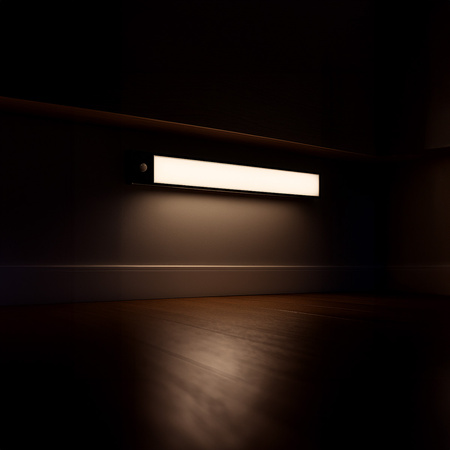 Bezprzewodowa lampa LED Czujnik ruchu 60cm Czarna