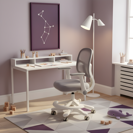 Fotel ergonomiczny dziecięcy Spacetronik SPC-XD19A Szare