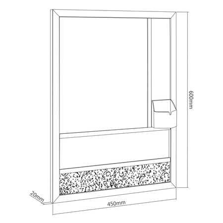 Combo tri-partite wall board SPB202 45x60