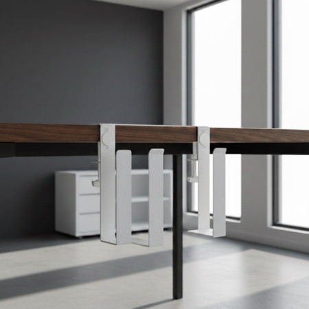 Boczny organizer do biurka na zacisk 25×20×8 cm biały SPB146W