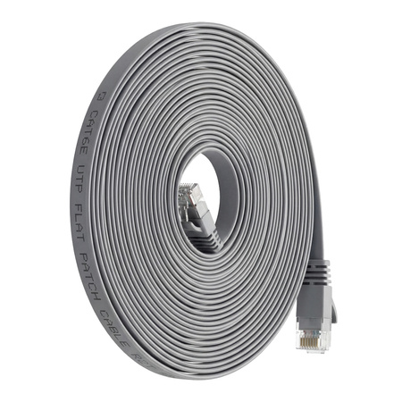 CAT 6A płaski kabel sieciowy U/UTP szary 30M