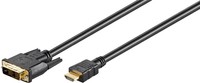 Kabel DVI-D (18+1) Single Link - HDMI Goobay 1m