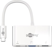 Adaptér USB-C na VGA + USB-C s PD + USB3.0 Goobay