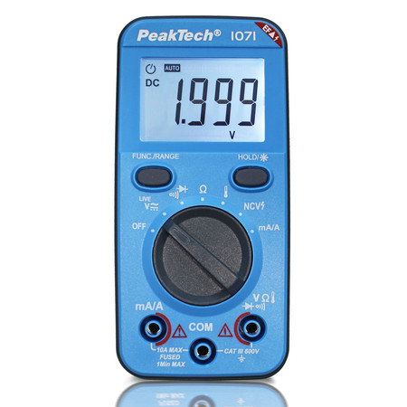 Cyfrowy multimetr PeakTech P 1071 600V AC DC - precyzyjne pomiary Live Test 