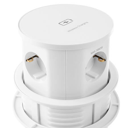 Spacetronik SPS-R3D6W V2 kruhová stolní zásuvka