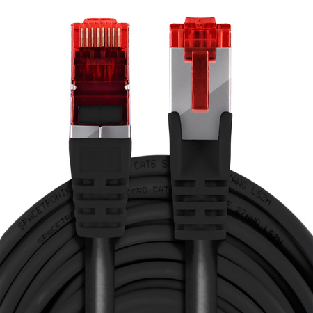 Kabel RJ45 CAT 6 S/FTP AWG27 LSZH černý 20m