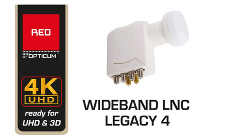 LNB Opticum RED WideBand + 4x legacy multiroom