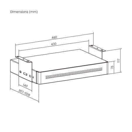 Under-Desk Storage Drawer Shelf Standard White