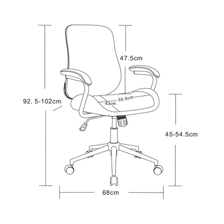 Spacetronik MIA swivel office chair (gray)