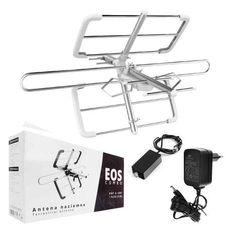 Anténa DVB-T2 Spacetronik EOS Combo White Active