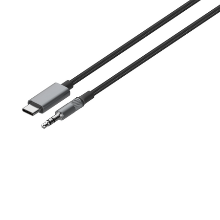 Kabel adaptéru DAC z USB-C na Jack 3,5 mm 2 m šedý