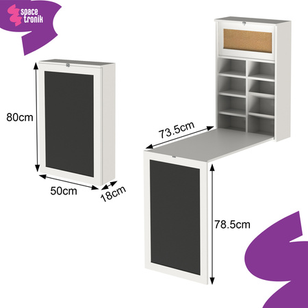 Einziehbarer 2-in-1-Wandtisch von Funky Furniture