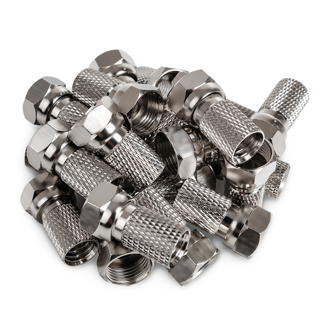 Wtyk F nakręcany Big Nut 7.0mm/20mm TV-FT04 100szt