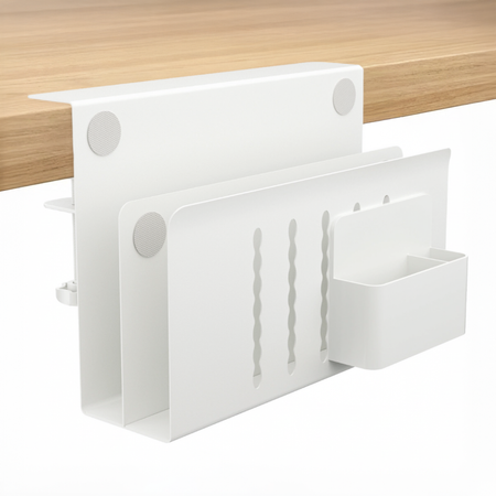 Boczny organizer do biurka na zacisk 30×30×12 cm biały SPB164W