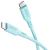 Kabel USB-C 2.0 Goobay silikonowy turkusowy 1.5m