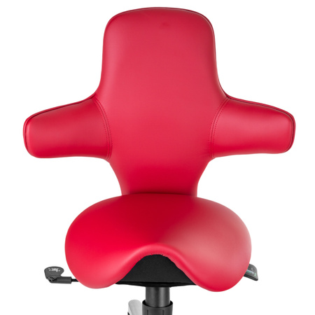 Ergonomiczny hoker regulowany SELLA czerwony