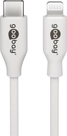 Kabel USB-C - Apple Lightning Plug Goobay White 1m